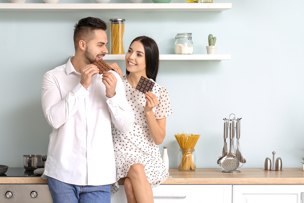 çikolata, kakao, çift, kadın, erkek