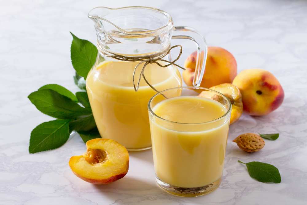 şeftali, smoothie, içecek, yaz, meyve, sağlık