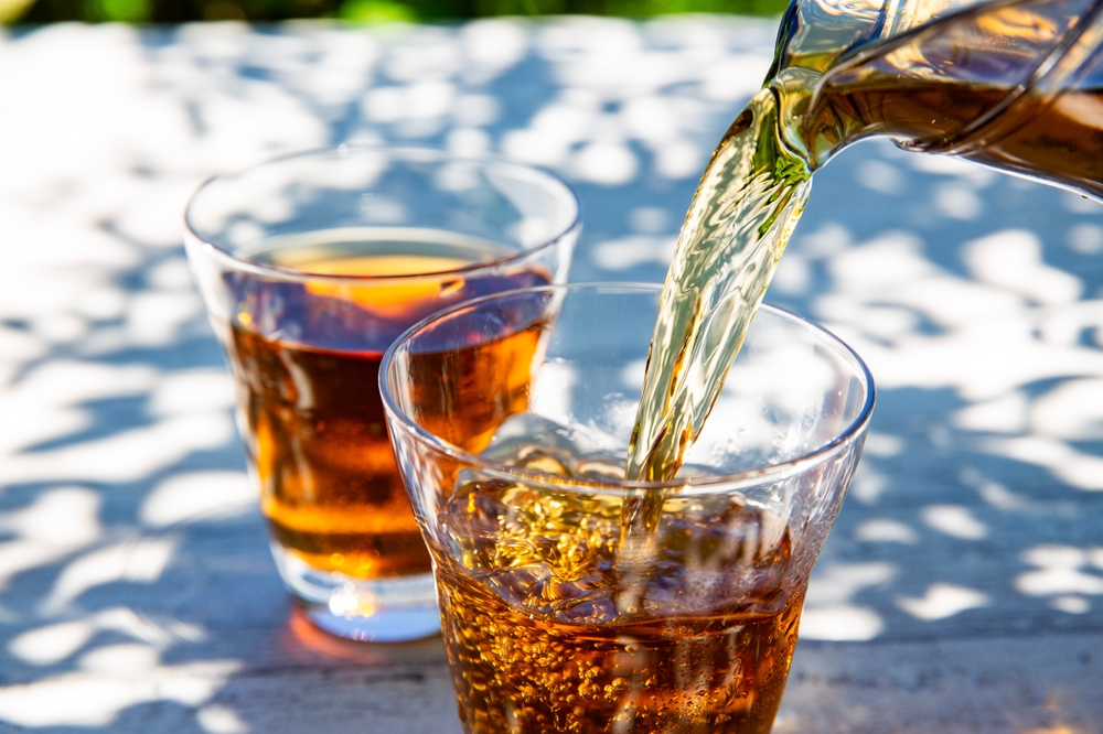 ev yapımı, buzlu, çay, içecek, yaz, soğuk, serin