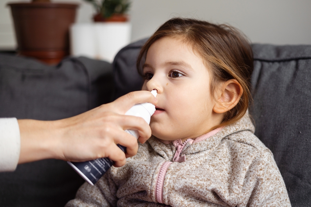 kış, çocuk, hastalık, burun, tıkanıklık, sağlık