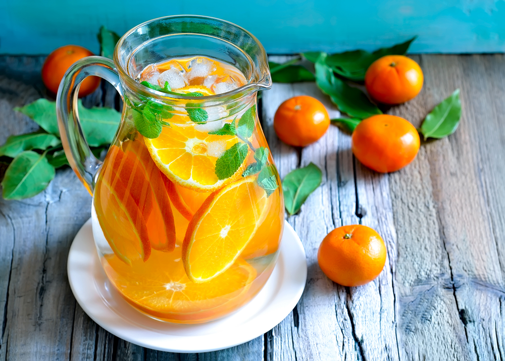detoks, su, mandalina, portakal, c vitamini, zayıflama