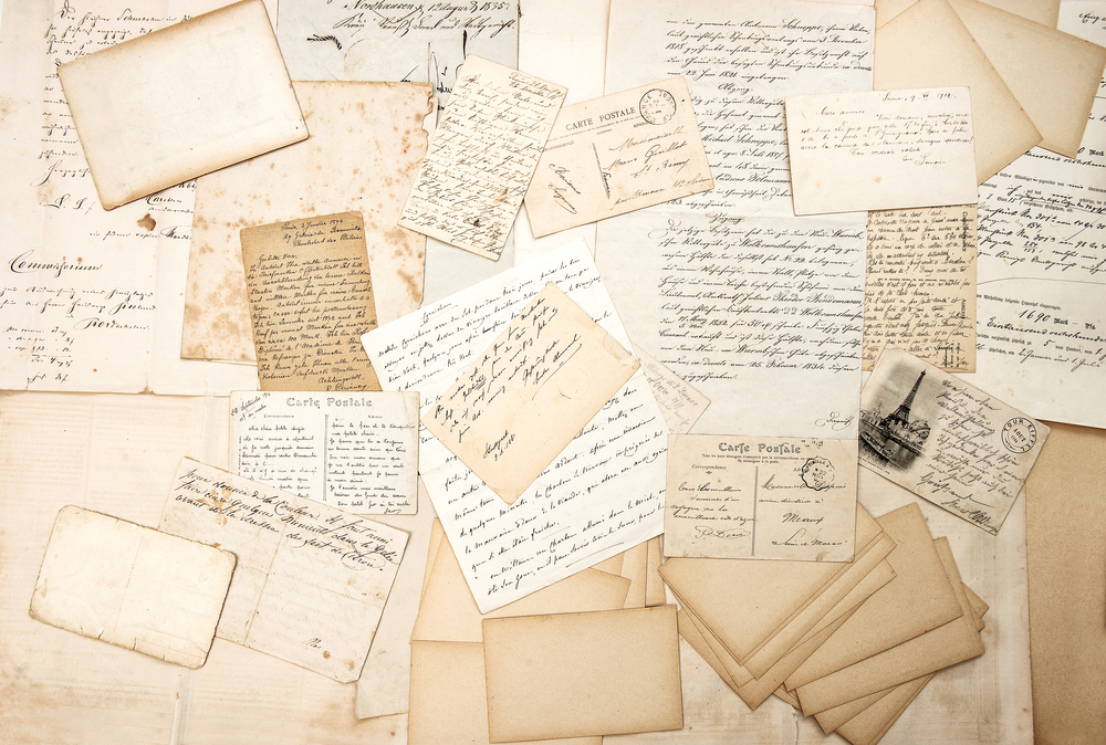 mektup, zarf, iletişim, eski, model, tarih, el yazısı