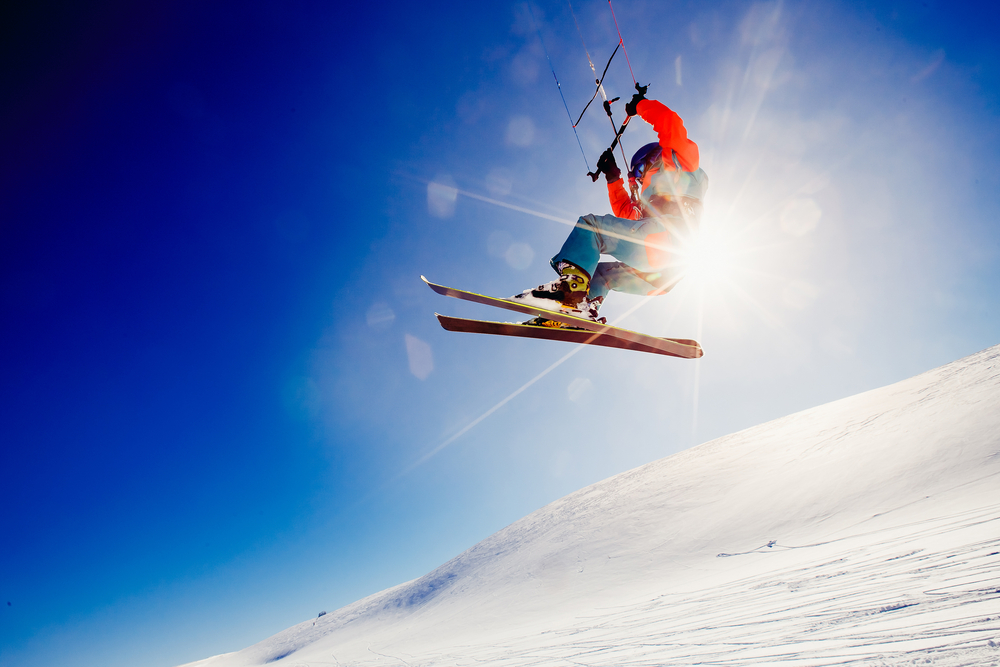 Snowkite, kış, spor, ekstrem, eğlence, adrenalin