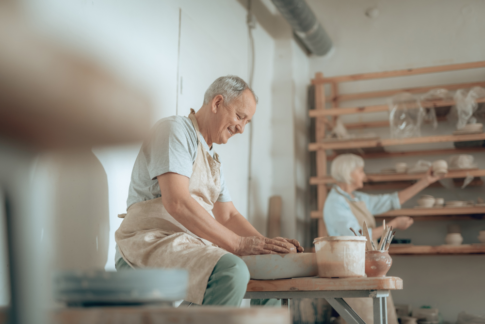 kadın, erkek, yaşlı, hobi, seramik